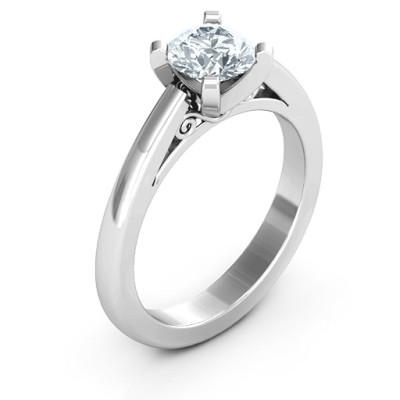 Sterling Silver Adoration Solitaire Ring - All Birthstone™