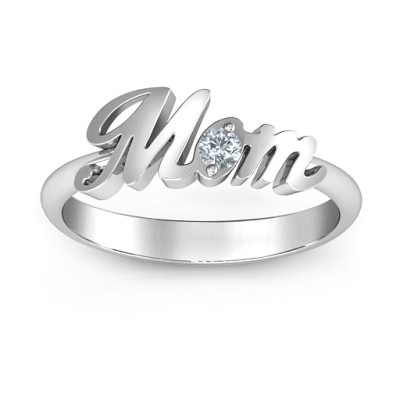 Sterling Silver All About Mom Birthstone Ring  - All Birthstone™