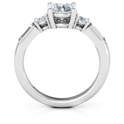 Sterling Silver Andrea Engagement Ring - All Birthstone™