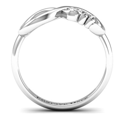 Sterling Silver BFF Friendship Infinity Ring - All Birthstone™
