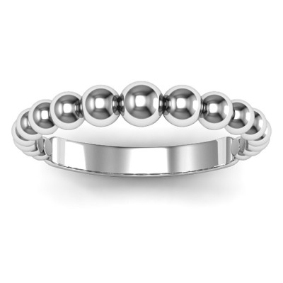 Sterling Silver Beaded Beauty Ring - All Birthstone™