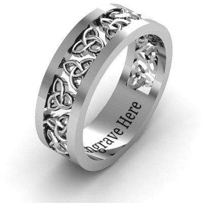 Sterling Silver Celtic Wreath Men's Ring - All Birthstone™