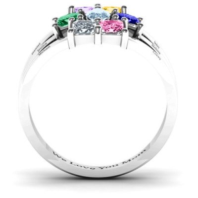 Sterling Silver Charlotte Centre Marquise and Princess Ring - All Birthstone™