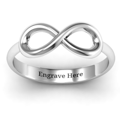 Sterling Silver Classic Infinity Ring - All Birthstone™