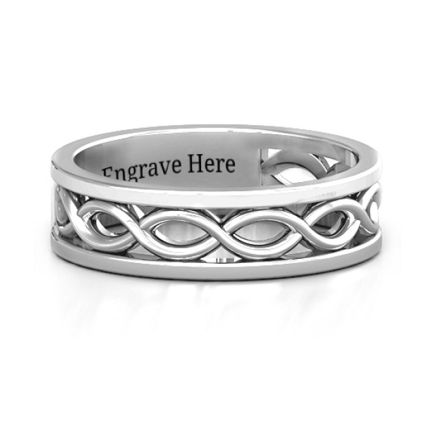Sterling Silver Diadem Infinity Women's Ring - All Birthstone™