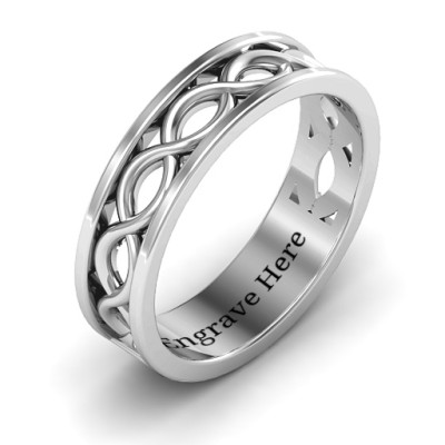 Sterling Silver Diadem Infinity Women's Ring - All Birthstone™