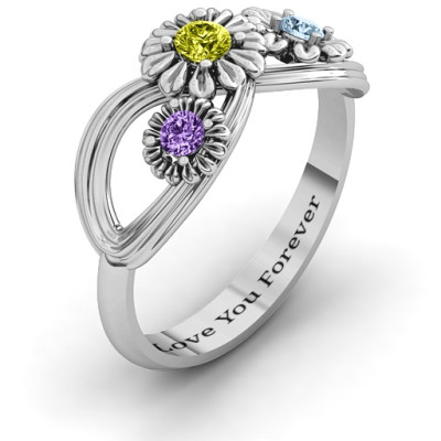 Sterling Silver Endless Spring Infinity Ring - All Birthstone™