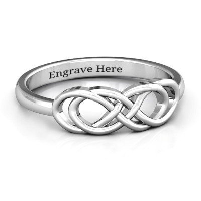 Sterling Silver Infinity Knot Ring - All Birthstone™