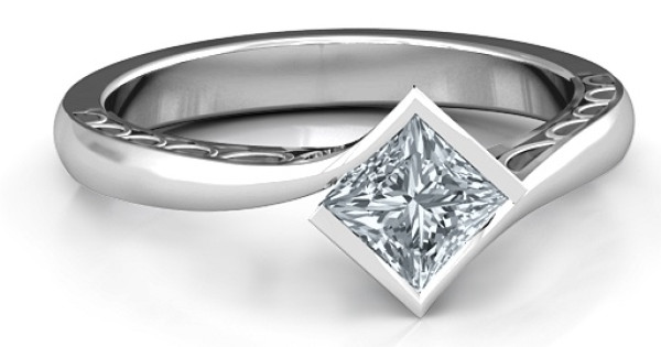 Krista Princess Sterling Silver Krista Princess Cut Ring - All Birthstone™