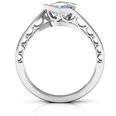 Sterling Silver Krista Princess Cut Ring - All Birthstone™