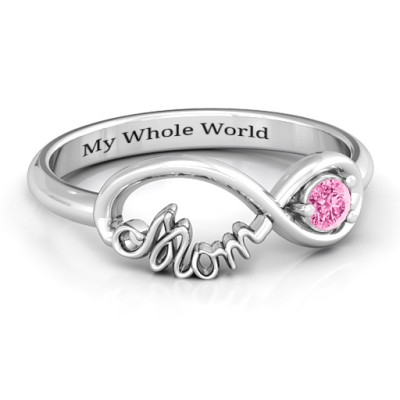 Sterling Silver Mom's Infinity Bond Ring - All Birthstone™