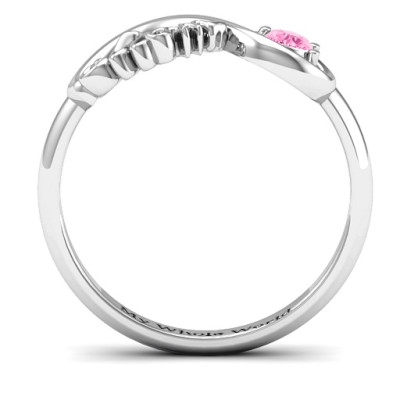 Sterling Silver Mom's Infinity Bond Ring - All Birthstone™