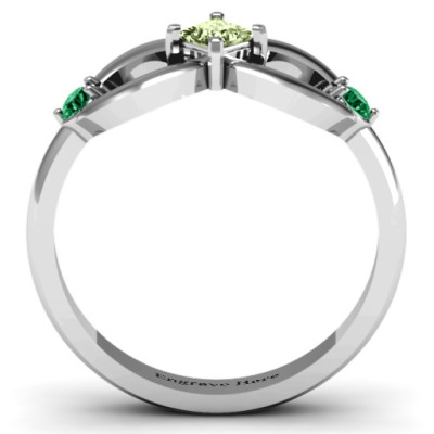 Sterling Silver Princess Infinity Ring - All Birthstone™
