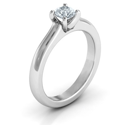 Sterling Silver Simply Solitaire Ring - All Birthstone™