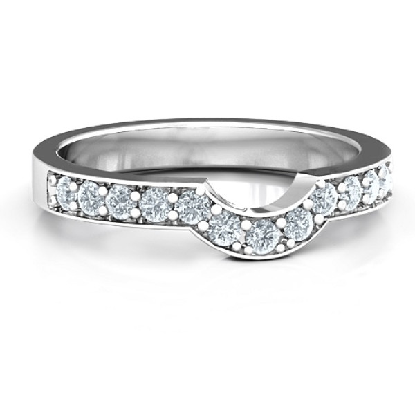 Sterling Silver U-Shape Shadow Ring - All Birthstone™