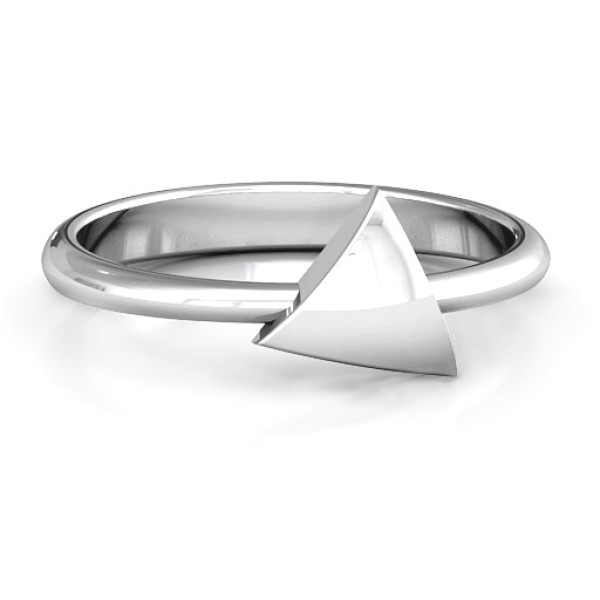 Triangle Pebble Geometric Ring - All Birthstone™