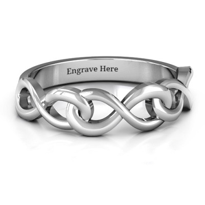 Triple Entwined Infinity Ring - All Birthstone™