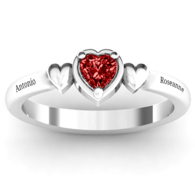 Triple Heart Ring - All Birthstone™