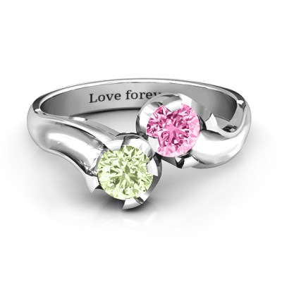 Two Stone Sparkle Ring  - All Birthstone™
