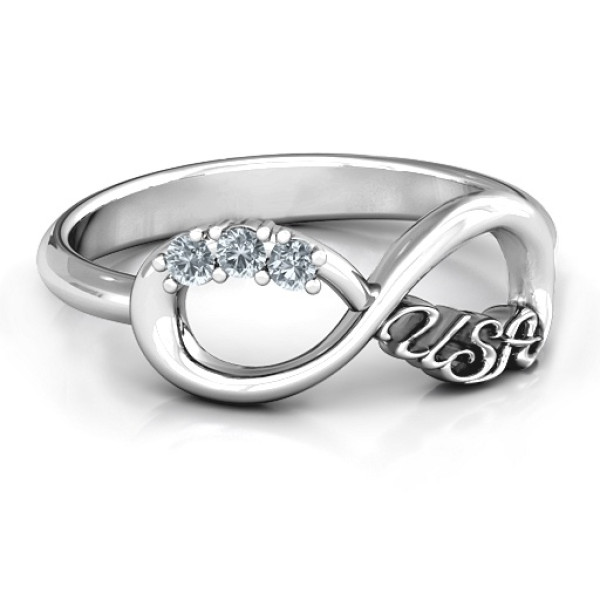 USA Infinity Ring - All Birthstone™