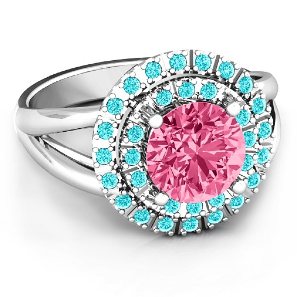 Victoria Double Halo Ring - All Birthstone™