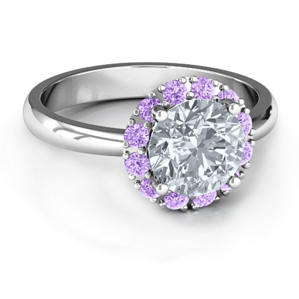 Victoria Single Halo Ring - All Birthstone™