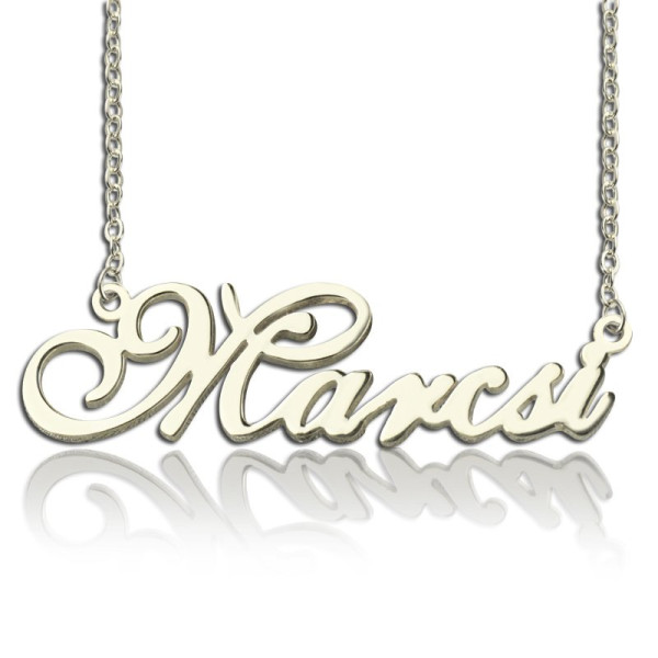 Personalised Nameplate Necklace Sterling Silver - All Birthstone™
