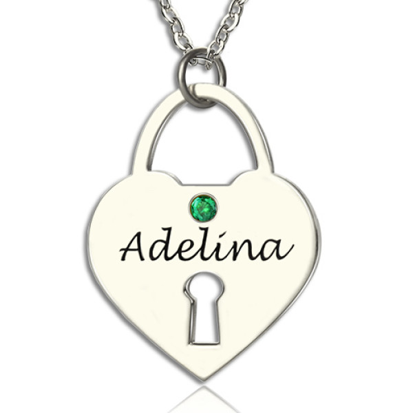 Personalised Heart Keepsake Pendant with Name Sterling Silver - All Birthstone™