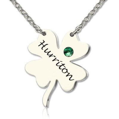 Clover Good Luck Charms Shamrocks Necklace Sterling Silver - All Birthstone™