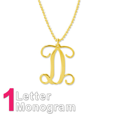 18ct Gold Plated Sterling Silver Initials Necklace - All Birthstone™