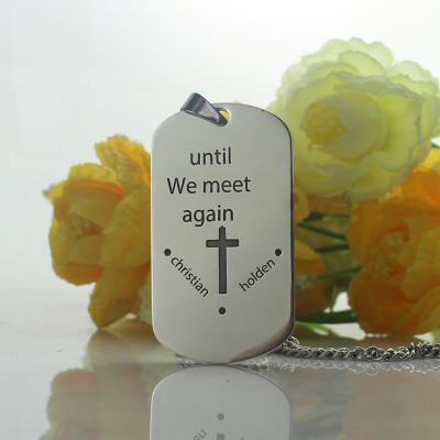 Remembrance Dog Tag Name Necklace - All Birthstone™