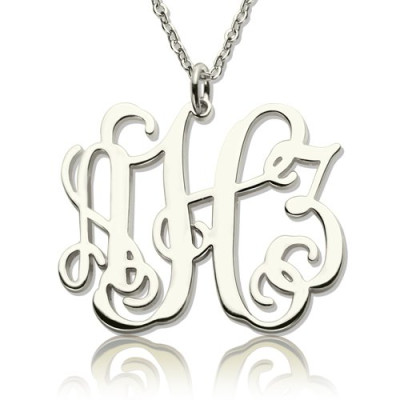 Personalised Taylor Swift Monogram Necklace Sterling Silver - All Birthstone™