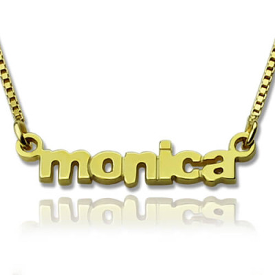 Personalised Small Lowercase Name Necklace in 18ct Gold Plated - All Birthstone™