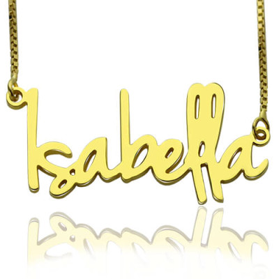 Small Name Necklace For Women in 18ct Gold Plated - All Birthstone™