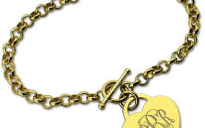 The Definitive Guide: Heart Monogram Charm Bracelets - All Birthstone™