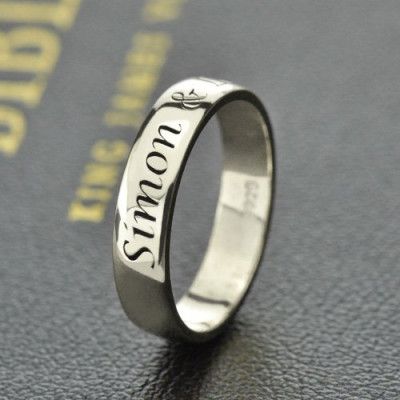 Personalised Promise Name Ring Sterling Silver - All Birthstone™