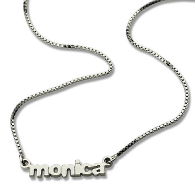 My Tiny Name Necklace Custom Sterling Silver - All Birthstone™
