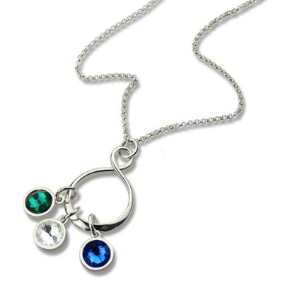 Personalised Birthstone Infinity Charm Necklace  - All Birthstone™