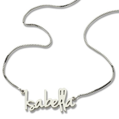 Small Name Necklace For Her Sterling Silver - All Birthstone™