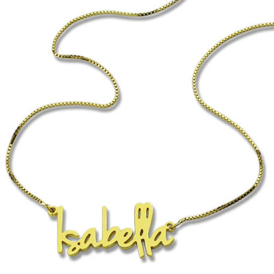 Small Name Necklace For Women in 18ct Gold Plated - All Birthstone™