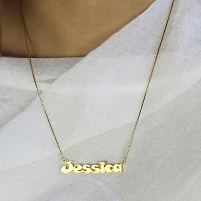 Gold Over Children's Name Necklace - All Birthstone™