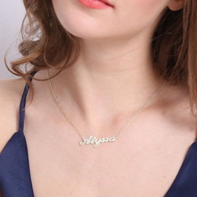 Personalised Carrie Name Necklace Sterling Silver - All Birthstone™