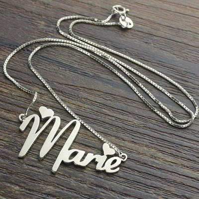 Personalised Cute Name Necklace Sterling Silver - All Birthstone™