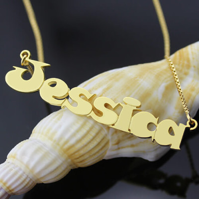 Gold Over Children's Name Necklace - All Birthstone™