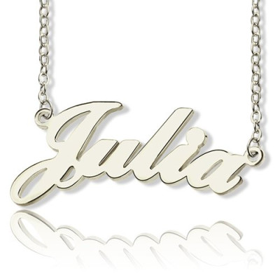 Personalised Classic Name Necklace in Silver - All Birthstone™