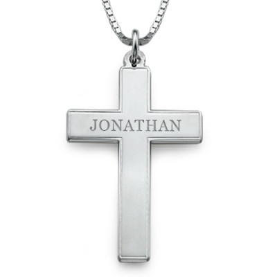 Men's Personalised Cross Necklace - All Birthstone™