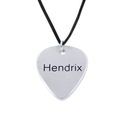 Engraved Guitar Pick Necklace - All Birthstone™