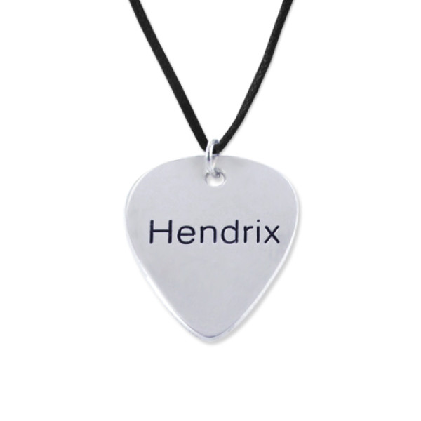 Engraved Guitar Pick Necklace - All Birthstone™