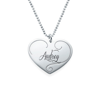 Engraved Heart Pendants - Mother Daughter Jewellery - All Birthstone™
