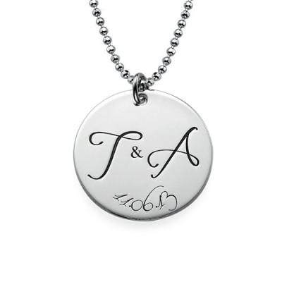 Engraved Initial Necklace with Special Date - All Birthstone™